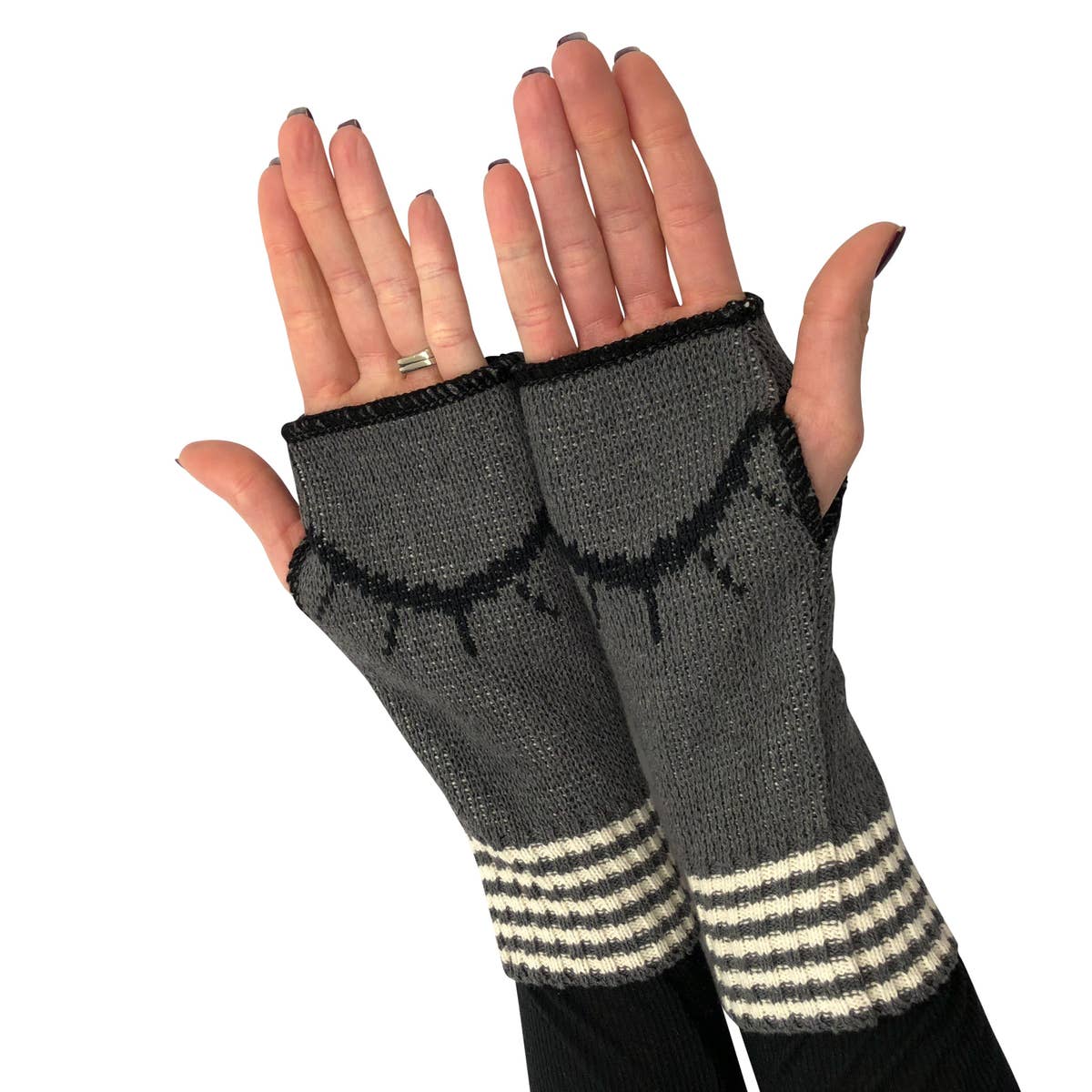 Details about   WOMENS LADIES RETRO ORGANIC COTTON FINGERLESS REVERSIBLE GLOVES HAND WARMERS 